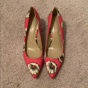 Ann Taylor Pink Floral Heels